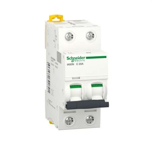 Magnetothermisch IK60N 2P 20A Curve C Curve C 6kA met referentie A9K17220 van het merk SCHNEIDER ELECTRIC
