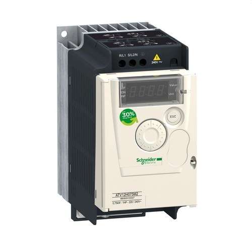 Snelheidsregelaar ALTIVAR-12 0,75KW 240V 1PH met referentie ATV12H075M2 van het merk SCHNEIDER ELECTRIC