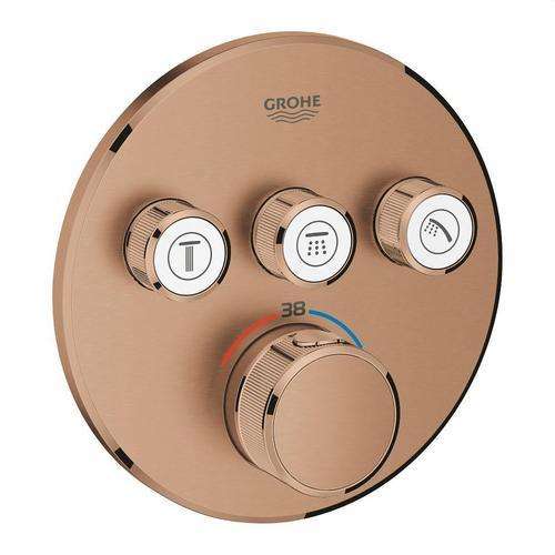 Inbouwthermostaat met 3 knoppen Grohtherm SmartControl - Geborsteld warm zonsondergang met referentie 29121DL0 van het merk GROHE