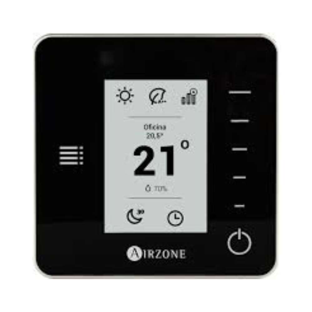 Monochrome radiothermostaat AirZone Think zwart met referentie AZDI6THINKRB van het merk AIRZONE