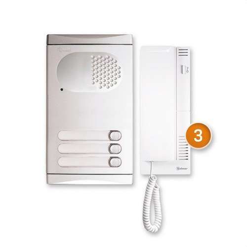 Kit intercom voor 3 woningen Golmar 4130/AL met referentie 11284130B van het merk GOLMAR