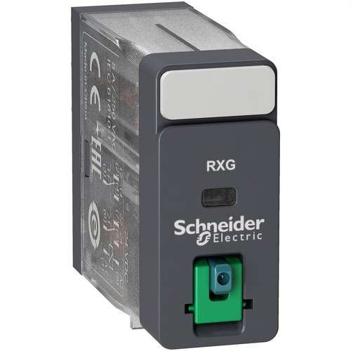 Relais 2 C/O 5A + Testknop 24V DC met referentie RXG21BD van het merk SCHNEIDER ELECTRIC