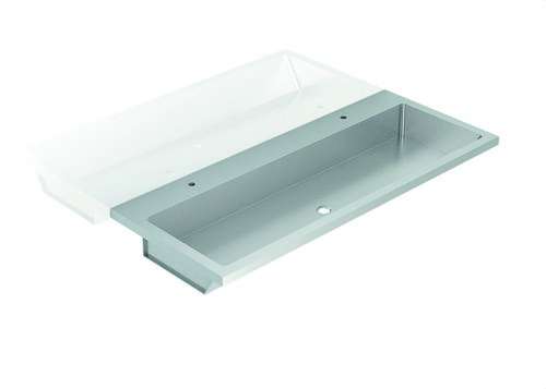 Collectieve wastafel van 1.800mm in inox 304 met referentie GW08 38 04 01 van het merk GENWEC