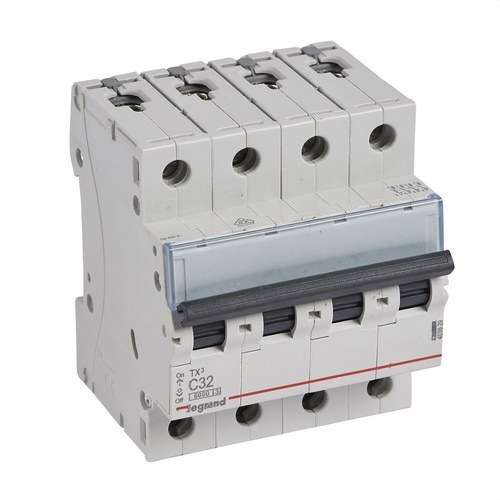 Magnetothermische TX3 4P 32A Curve C Curve C 6kA met referentie 403629 van het merk LEGRAND