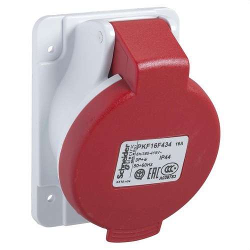 Inbouwbasis schuin van 16A 3P+TT 380-415V IP44 met referentie PKF16F434 van het merk SCHNEIDER ELECTRIC