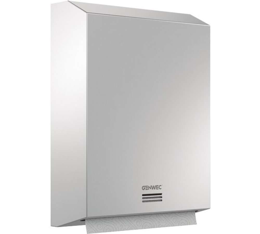 Grote handdoekdispenser roestvrij staal 304 satijn met referentie GW03 05 04 01 van het merk GENWEC