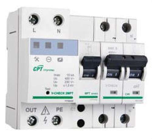 Overspanningsbeveiliging Cirprotec V-CHECK MPT 2MPT 40A met referentie 77706453 van het merk CIRPROTEC