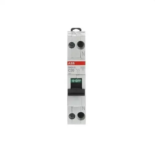 Magnetothermisch SN201L-C20 1P+N 20A Curve C 4,5kA met referentie 2CSS245101R0204 van het merk ABB