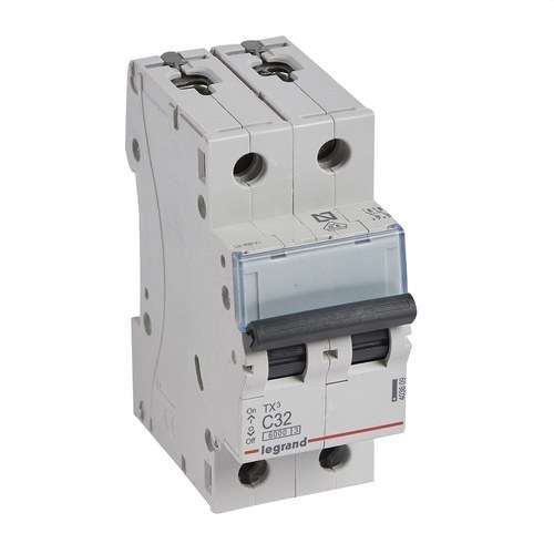 Magnetothermisch TX3 2P 32A Curve C Curve C 6kA met referentie 403609 van het merk LEGRAND