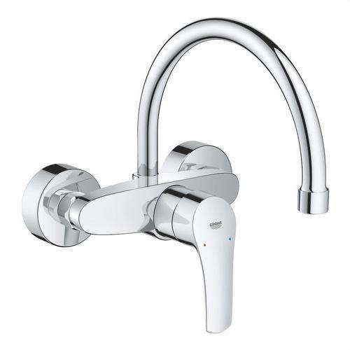 Eengreeps wandkeukenkraan Eurosmart chroom met referentie 32482003 van het merk GROHE