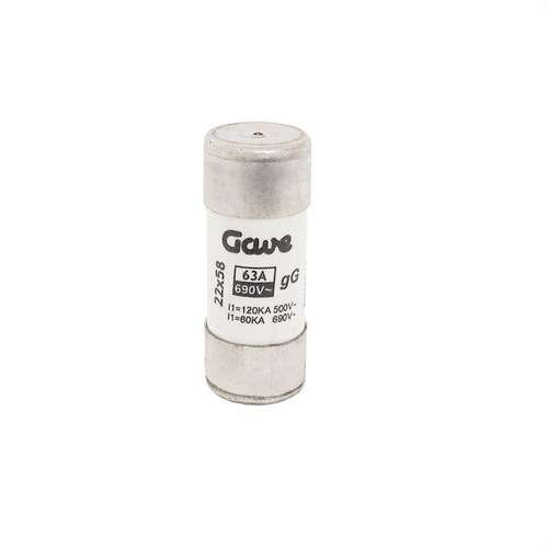 Cilindrische zekering 63 A GG T2 met smeltindicator met referentie 32F63GLIF van het merk GAVE