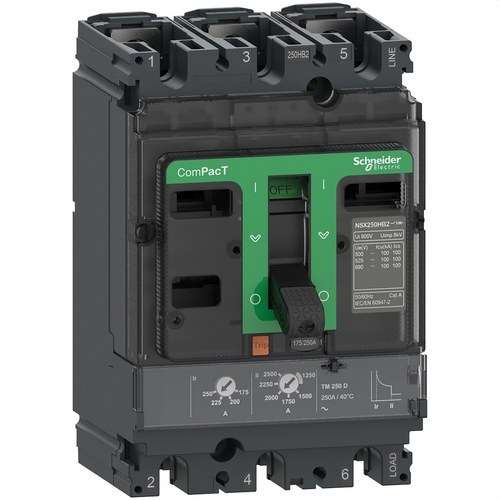 Automatische schakelaar ComPacT NSX160N 50kA AC 3P3R 160A TMD met referentie C16N3TM160 van het merk SCHNEIDER ELECTRIC