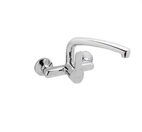 Muurmengkraan met lange uitloop K8 chroom met referentie 61192 28 45 66 van het merk GENEBRE