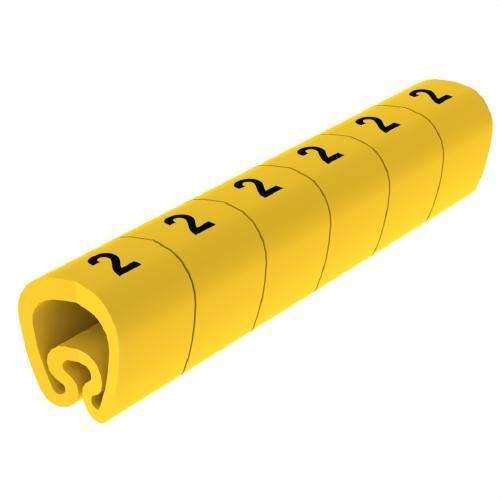 Geel voorgeknipte markeringen Ø18 PVC geplastificeerd met referentie 1813-2 van het merk UNEX