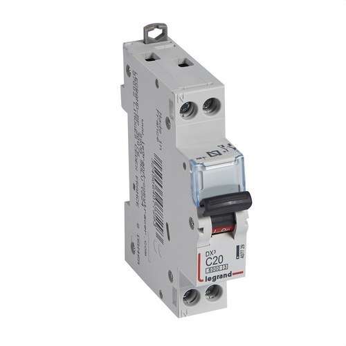 Magnetothermisch DX3 1P+N 20A Curve C 6/10kA met referentie 407729 van het merk LEGRAND