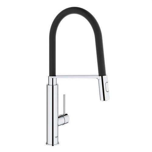 Concetto keukenkraan eenhendel chroom en zwart met referentie 31491000 van het merk GROHE