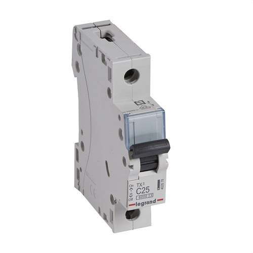 Magnetothermisch TX3 1P 25A Curve C Curve C 6kA met referentie 403578 van het merk LEGRAND