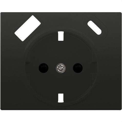 Schuko stopcontactbasis met dubbele USB antraciet cosso Mega met referentie 22724-USBC-AC van het merk BJC