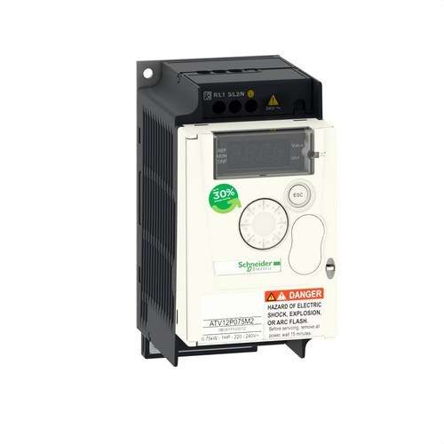 Snelheidsregelaar ALTIVAR-12 0,75KW 240V 1PH met referentie ATV12P075M2 van het merk SCHNEIDER ELECTRIC