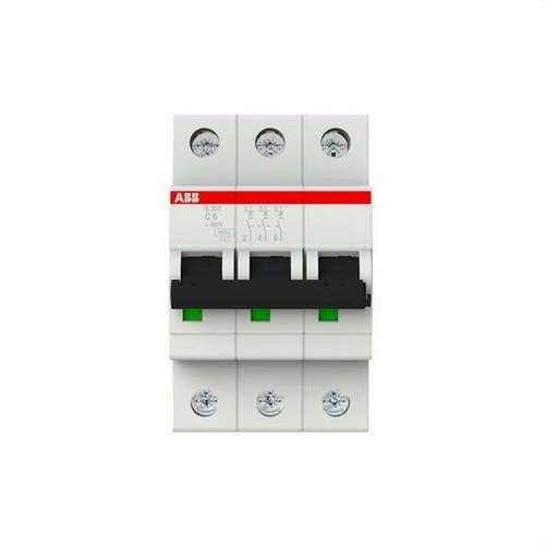 Magnetothermisch S203-C6 3P 6A Curve C 10kA met referentie 2CDS253001R0064 van het merk ABB