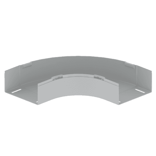 Vlakke bocht 90º grijs RAL7035 100x200 mm U23X met referentie 66230 van het merk UNEX