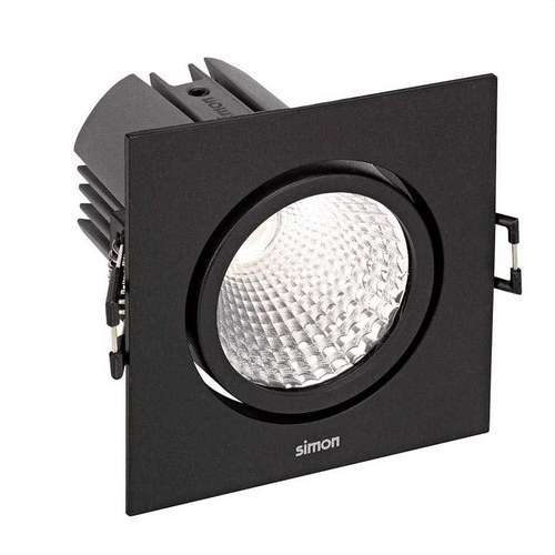 Downlight LED 703.24 DRAAIBAAR VIERKANT 2700K WIDE FLOOD zwart met referentie 70324038-482 van het merk SIMON