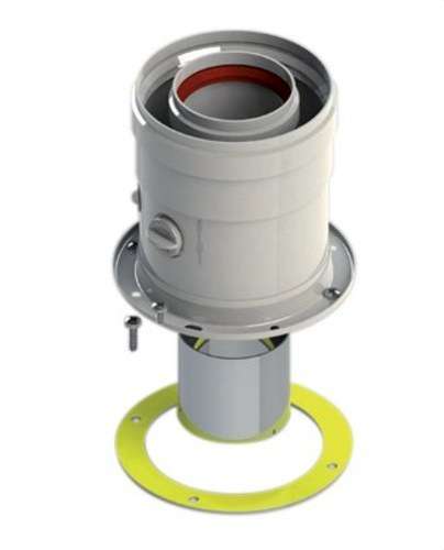 Verticale coaxiale uitlaat compatibel met Cointra 60/100 wit aluminium met referentie 610CVUP1 van het merk FIG