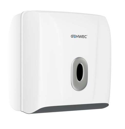 Witte ABS handdoekdispenser met referentie GW03 20 01 00 van het merk GENWEC