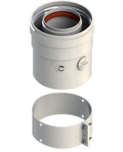 Verticale coaxiale uitlaat compatibel met Ariston 60/100mm wit aluminium met referentie 610CVCLARP1 van het merk FIG