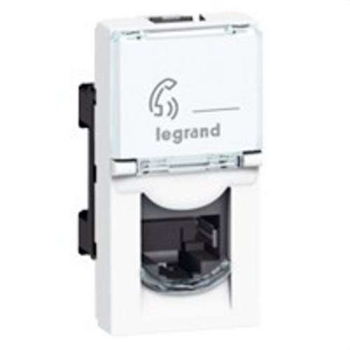 RJ45-aansluiting 1 module Categorie 5E FTP wit Mozaïek met referentie 076552 van het merk LEGRAND