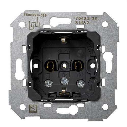 Schuko stopcontact 16A 250V Simon 75 met referentie 75432-39 van het merk SIMON