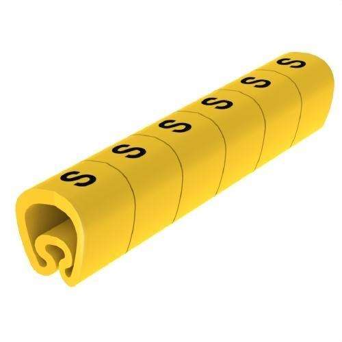 Geel voorgestanste markeerders Ø18 PVC gelamineerd met referentie 1813-S van het merk UNEX
