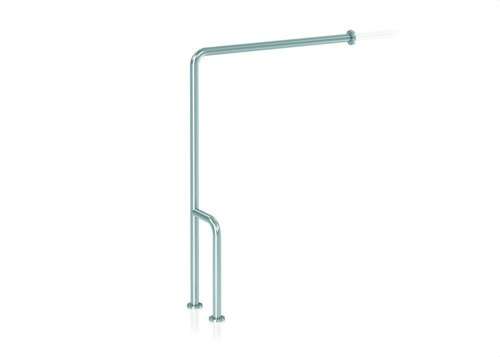 Wand-vloersteunbalk 90º inox satijn rechts met referentie GW11 13 04 01 van het merk GENWEC