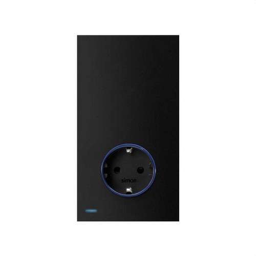 Compleet kit voor 1 element met 1 schuko stopcontactbasis HUB PRO Simon iO matzwart Simon 100 met referentie 10032108-238 van het merk SIMON