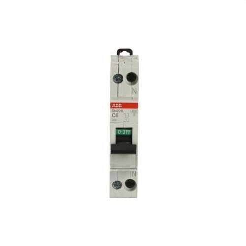 Magnetothermisch SN201L-C6 1P+N 6A Curve C 4,5kA met referentie 2CSS245101R0064 van het merk ABB