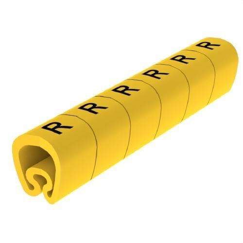 Voorgeknipte gele markeerders Ø18 PVC geplastificeerd met referentie 1813-R van het merk UNEX