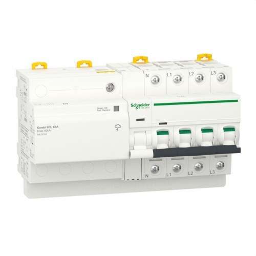 Overspanningsbegrenzer voor tijdelijke en permanente overspanningen IGA Acti9 Combi SPU 3P+N 63A met referentie A9L20763 van het merk SCHNEIDER ELECTRIC