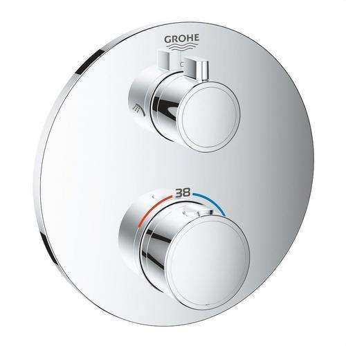 Grohtherm thermostaatkraan voor twee uitgangen chroom met referentie 24076000 van het merk GROHE