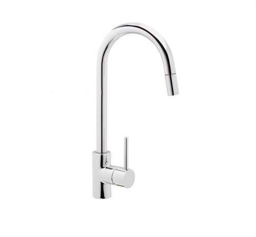 Keukenkraan met één hendel en uittrekbare uitloop TAU chroom met referentie FRV61206 van het merk GENEBRE