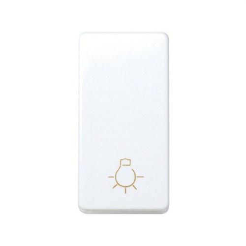 Drukknop met gravure licht van half element en snelklem systeem wit Simon 27 Play met referentie 27151-64 van het merk SIMON