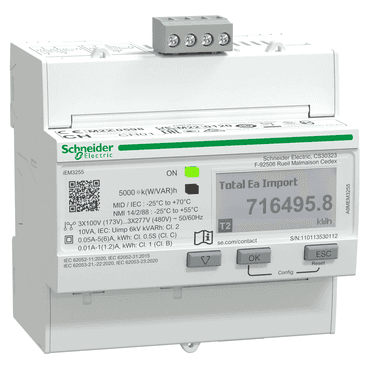 Energie meter iem3255 x/5a c.0,5s modbus MID met referentie A9MEM3255 van het merk SCHNEIDER ELECTRIC