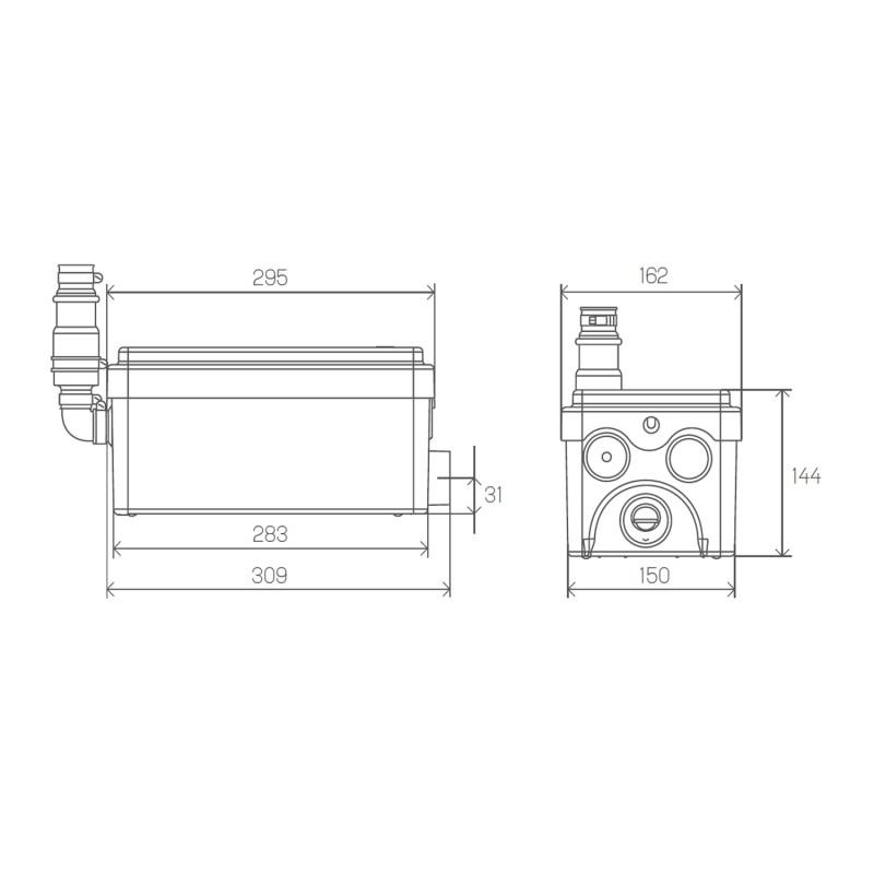 SFA SANISHOWER afvoerpomp voor douches met referentie 0101000 van het merk SFA SANITRIT