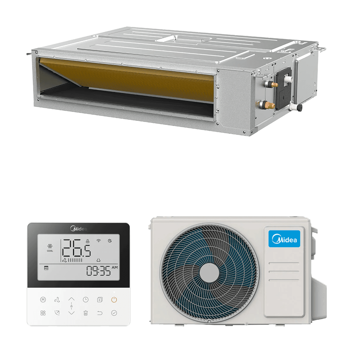 Midea A7 kanaal airconditioner 3,5 kW 12000 BTU met referentie MTJU-35(12)N8Q-1 van het merk MIDEA