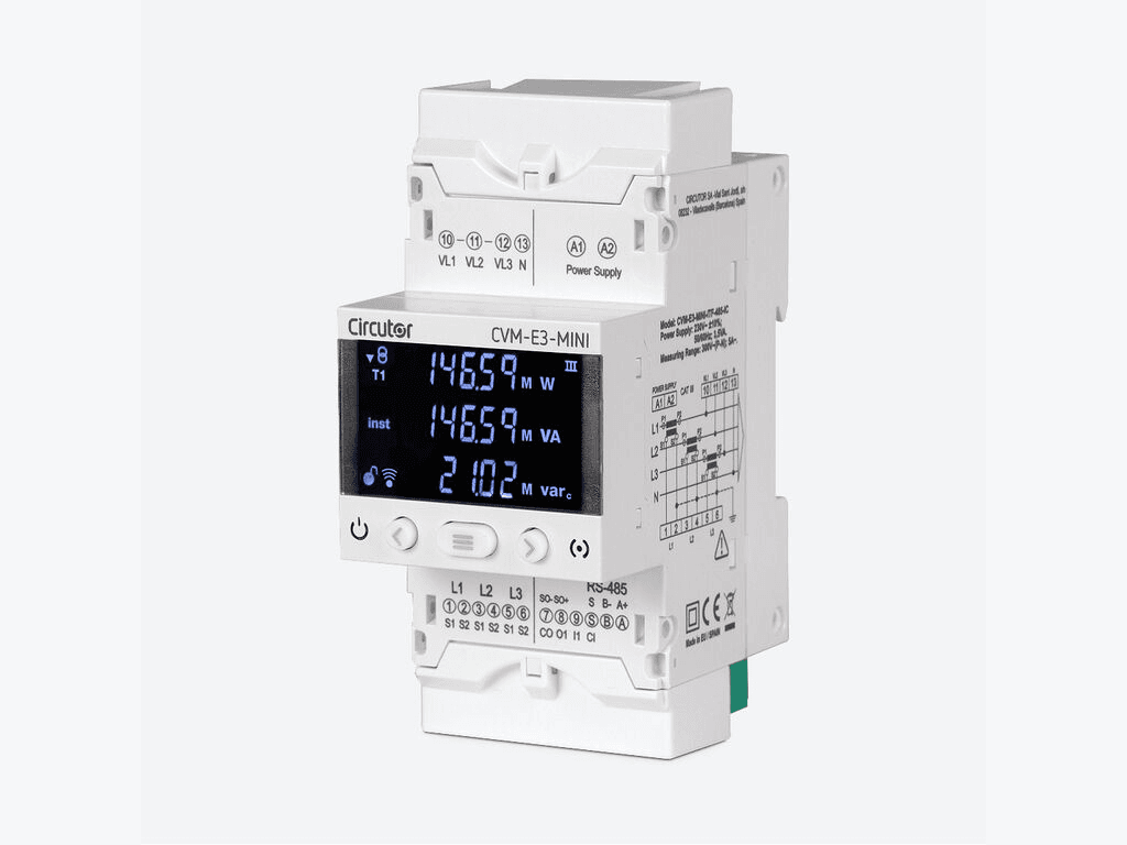 Three-Phase Network Analyser Circutor CVM-E3-MINI-MC-485-IC with reference M56424. from the brand CIRCUTOR