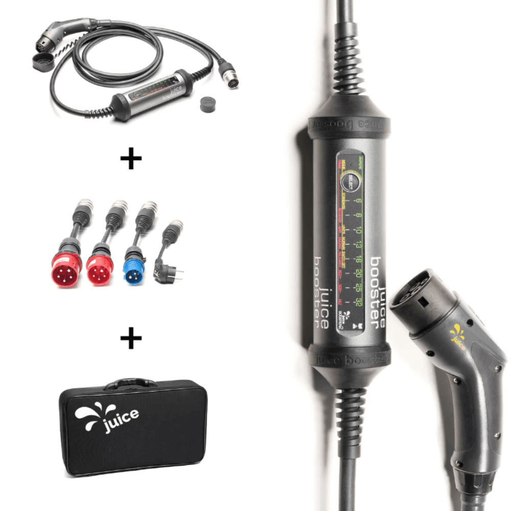 Draagbare oplader elektrische auto Juice Booster 2 Traveller Set met referentie EL-JB2G2 van het merk JUICE