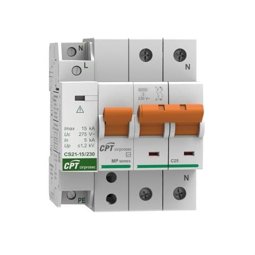 Overspanningsbeveiliging IGA 1P+N 25A met referentie 77706395C van het merk CIRPROTEC