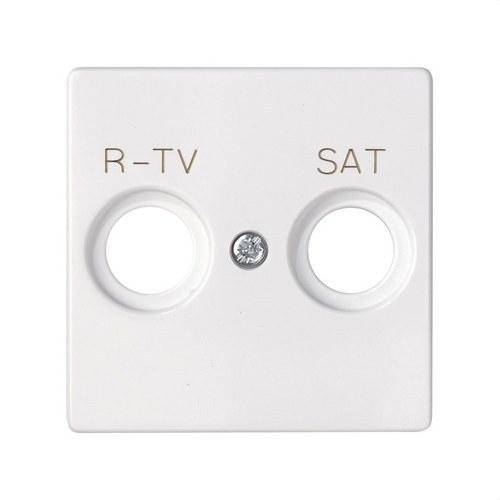 Wandplaat voor inductieve aansluitingen R-TV+SAT wit Simon 82 met referentie 82097-30 van het merk SIMON