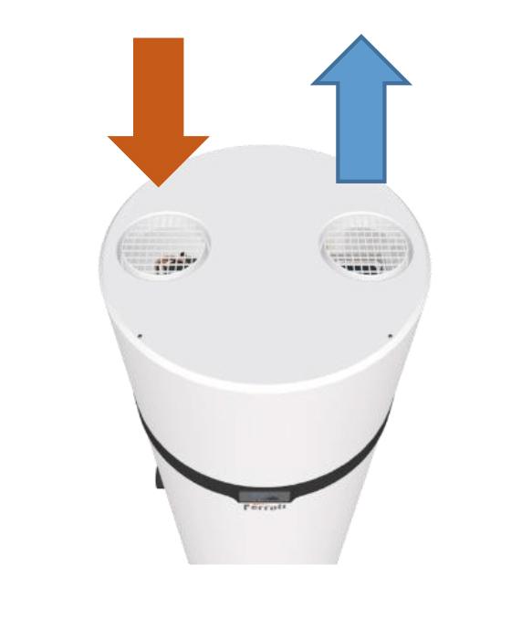 Warmtepomp voor sanitair warm water met wifi Ferroli EGEA TECH HT van 200 liter met referentie 2CP0022F van het merk FERROLI