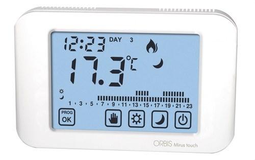 Draadloze programmeerbare thermostaat met touchscreen Orbis MIRUS TOUCH met referentie OB325300 van het merk ORBIS