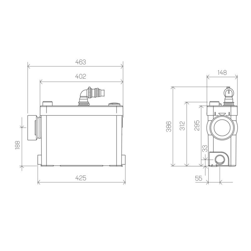 Sanitairvermaler SFA SANIPACK voor hangende toiletten en badkamers met referentie 0101422 van het merk SFA SANITRIT